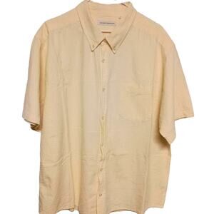 VTG Short Sleeve Button Down Shirt KNIGHTSBRIDGE SZ XL yellow